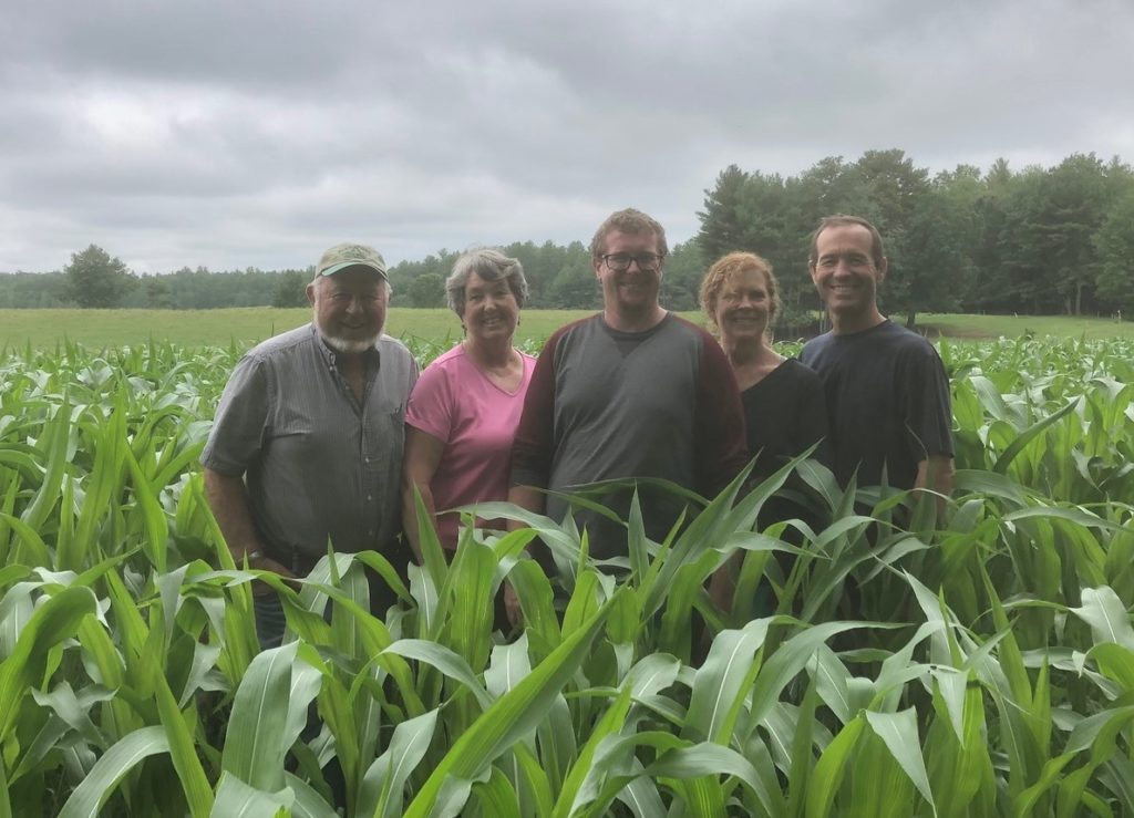The Harris family of Harris Farm, winner of the Maine's 2021 Dairy Farm of the Year award.