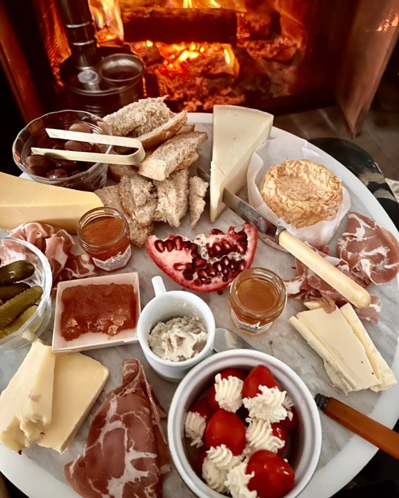 A cheese platter